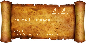Lengyel Leander névjegykártya