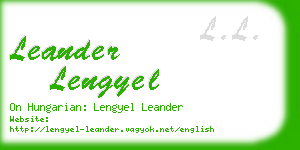 leander lengyel business card